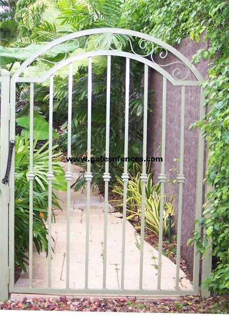 Simplistic Iron - Walk Thru Gate, Aluminum Walk Gate, Metal Walk Thru Gate for Home