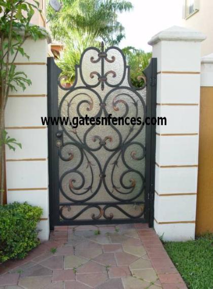 Wave of Elegance - Garden Gate Doors, Entrance Safety Gate, Aluminum Garden Gate Fence