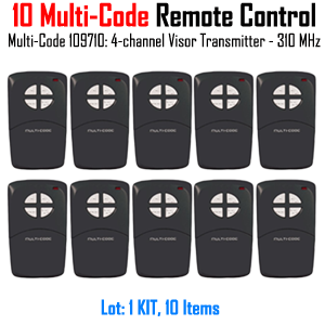 Multi-Code 109710 Remote Control: 4-Channel Visor Transmitter