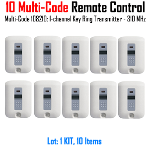 Multi-Code 108210 Remote Control : 1-Channel Key Ring Transmitter