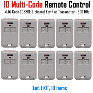 Multicode 308301 Mini Remote Control, Multi-Code Two Button Clicker Model Number 308301 300 MHz 