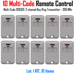 Multicode 308301 Mini Remote Control, Multi-Code Two Button Clicker Model Number 308301 300 MHz