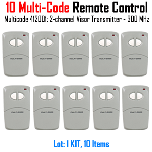 Multi-Code Remote Control, Multicode 2 Button Remote Control with 300MHZ OR 310 MHZ
