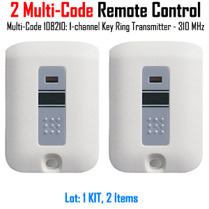 Multi-Code 108210 Remote Control : 1-Channel Key Ring Transmitter