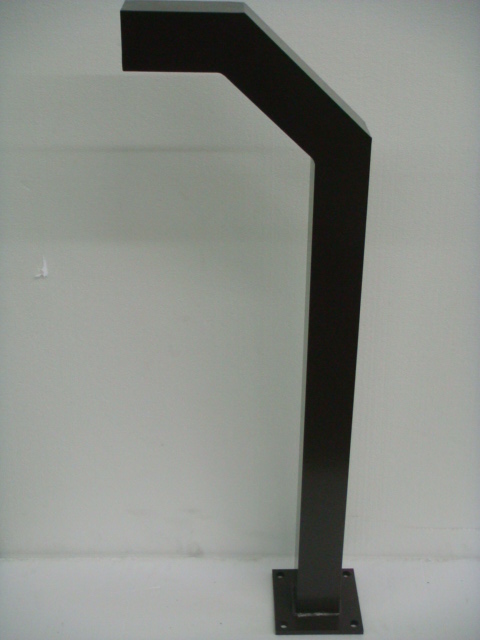 GooseNeck Pedestal - Aluminum - Black - Pad Mount