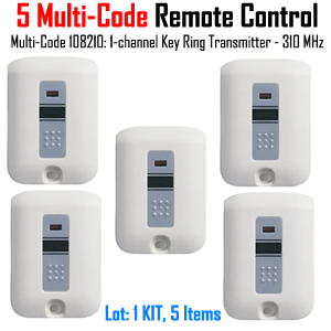Multi-Code 108210 Remote Control : 1-Channel Key Ring Transmitter