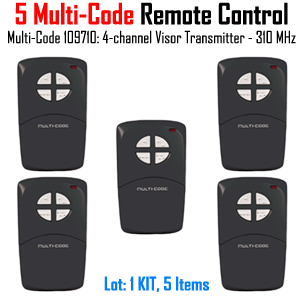 Multi-Code 109710 Remote Control: 4-Channel Visor Transmitter