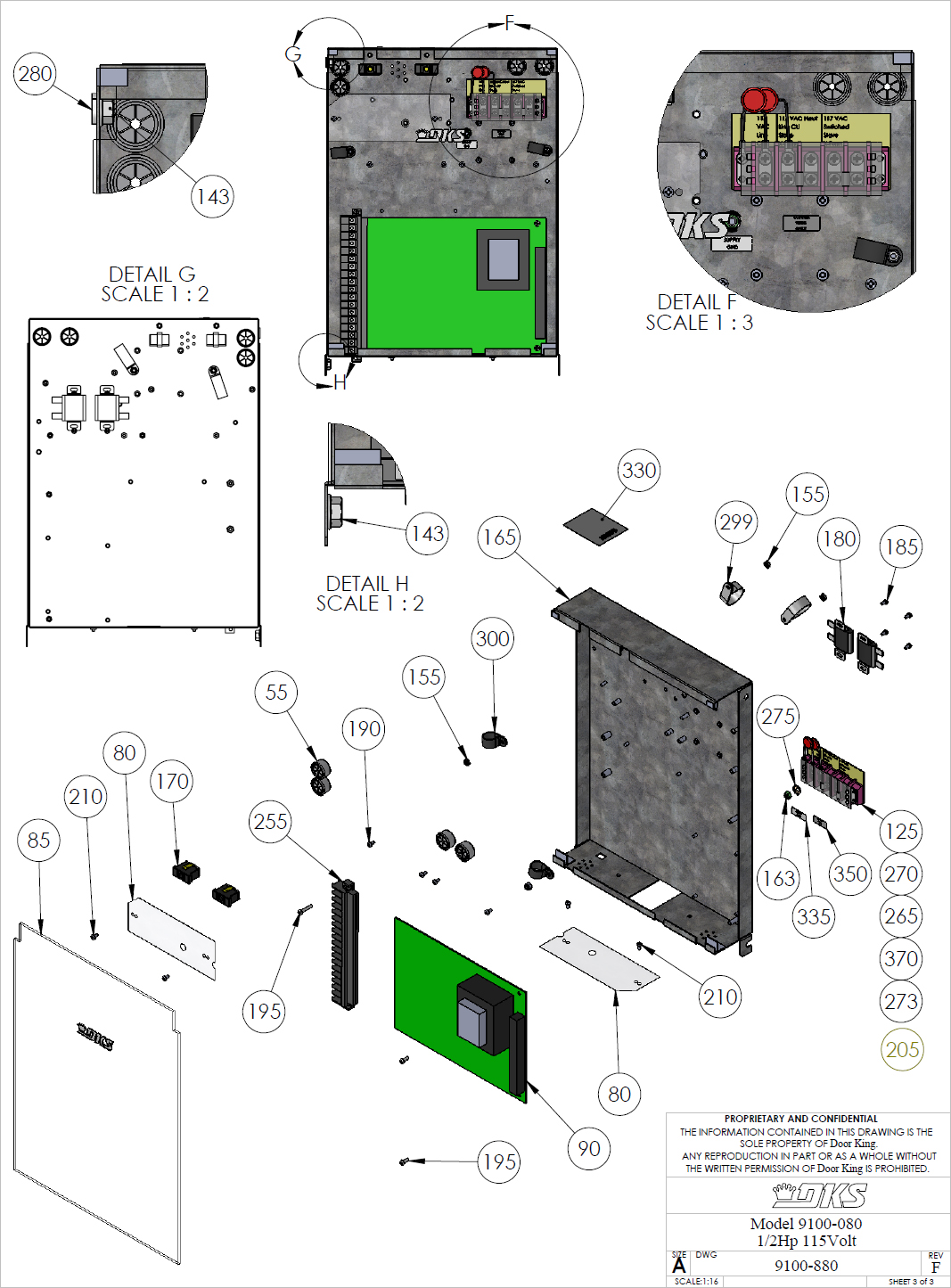 Doorking 9150 Parts List Diagram