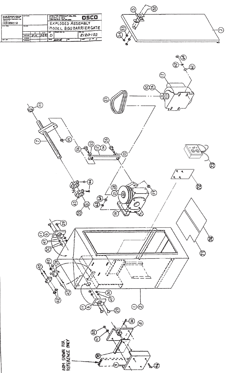 OSCO Arm Barrier Operator Parts - BGU