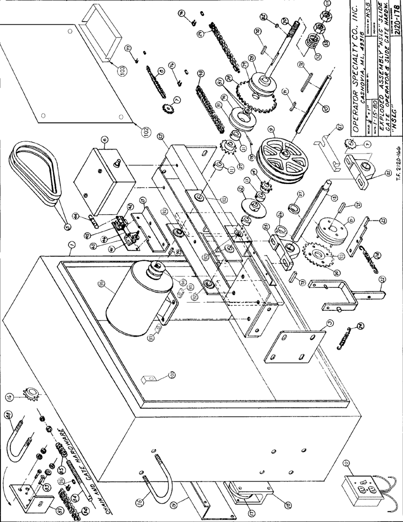 OSCO Slide Gate Opener Parts - HSLG