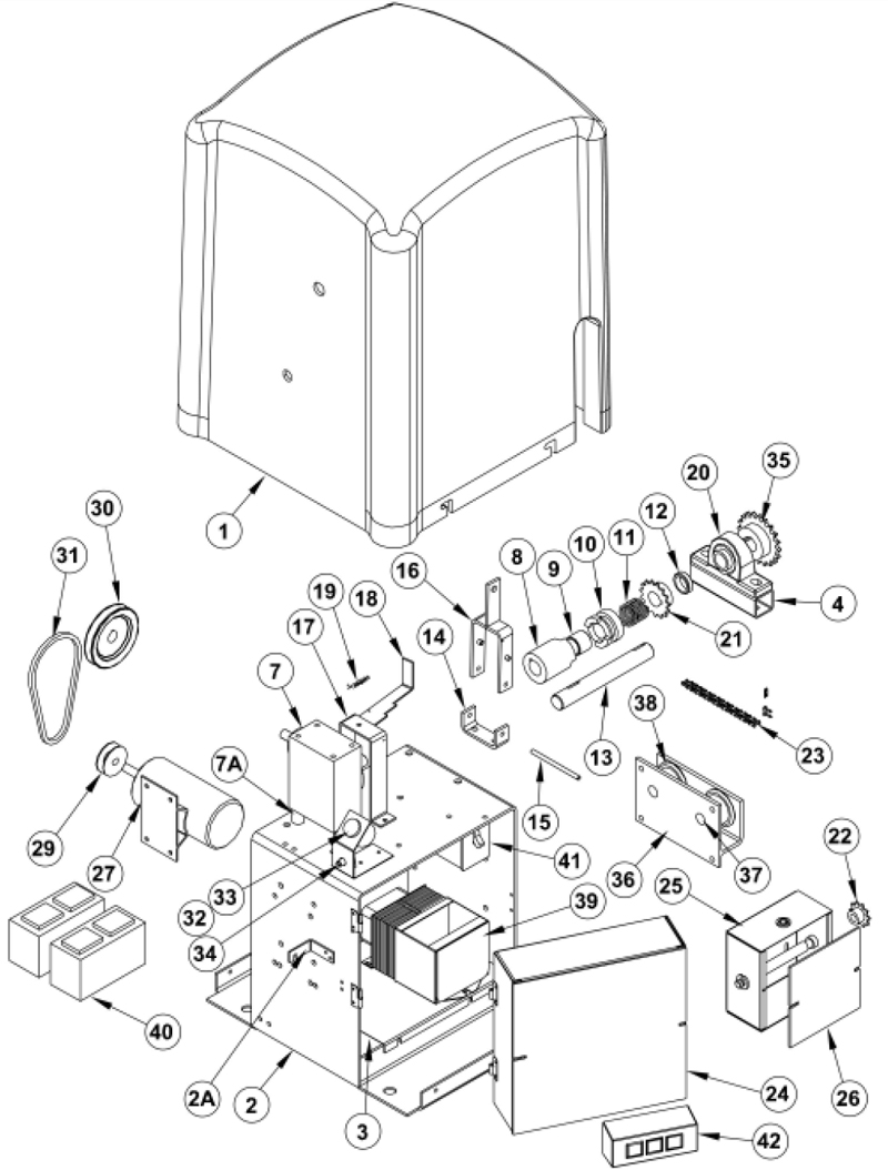 OSCO Slide Gate Opener Parts - SLD