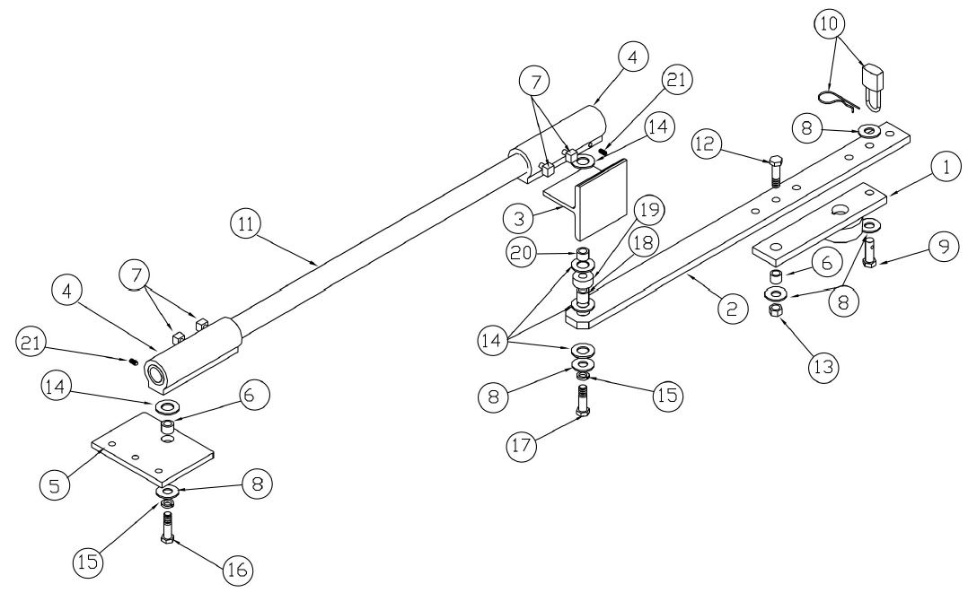 OSCO Swing Gate Arm Assembly Parts - SWG