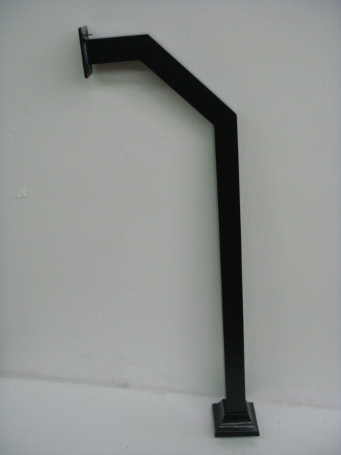 Standard GooseNeck Pedestal - Aluminum - Black - Direct Burial
