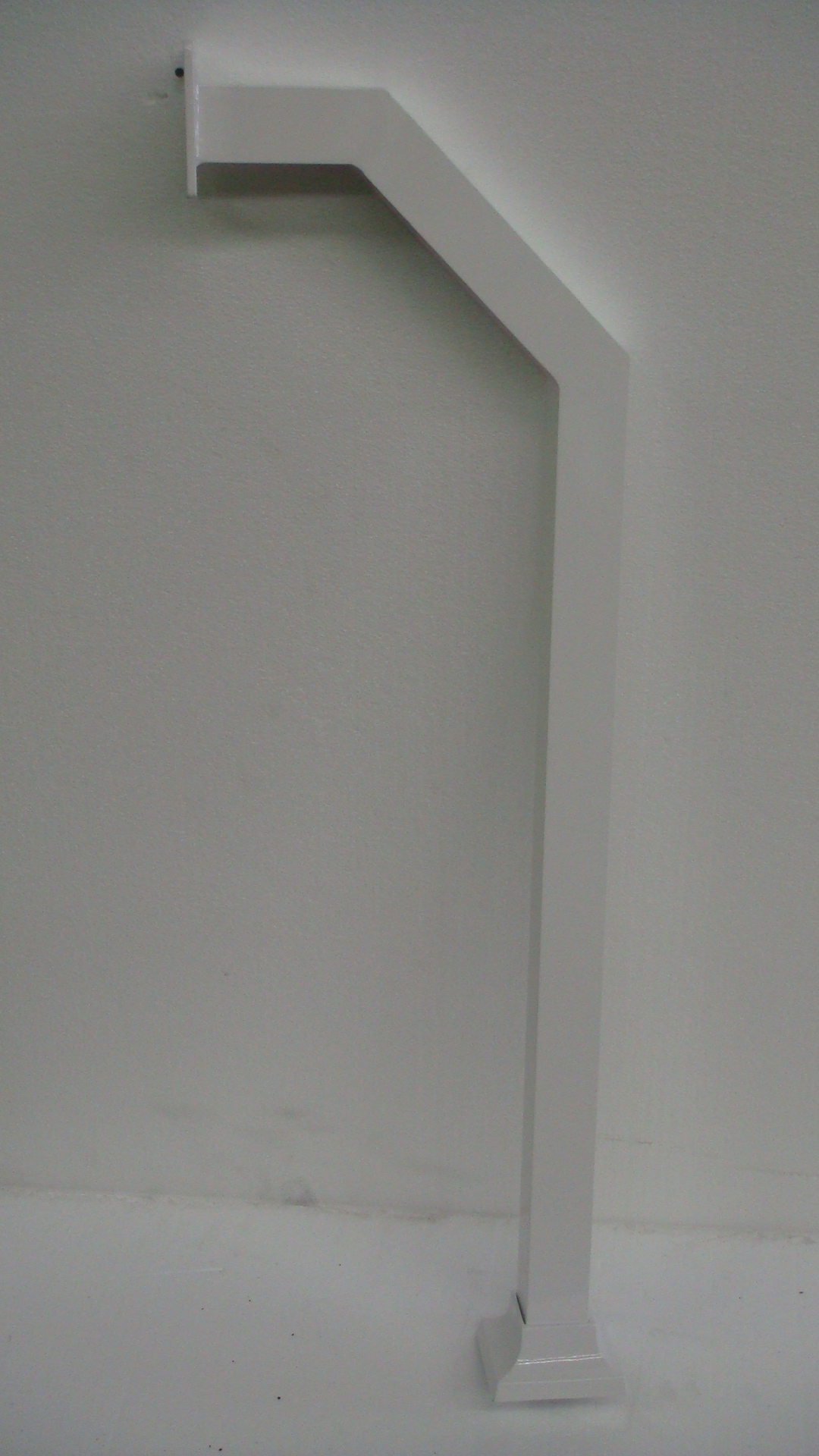 Standard GooseNeck Pedestal - Aluminum - White - Direct Burial