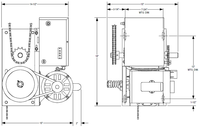 Power Master OverHead Door Operator J Model auto gate wiring diagram 