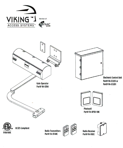 Viking X9 Gate Operator, Viking Residential Swing Gate Operator 