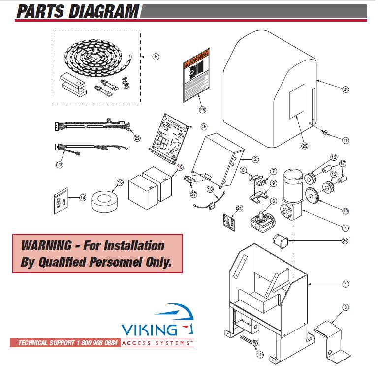 Viking H10 Gate Operator Parts, Viking H-10 Operator Replacement Parts